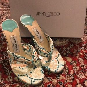 Jimmy Choo Amazon Print Wedges